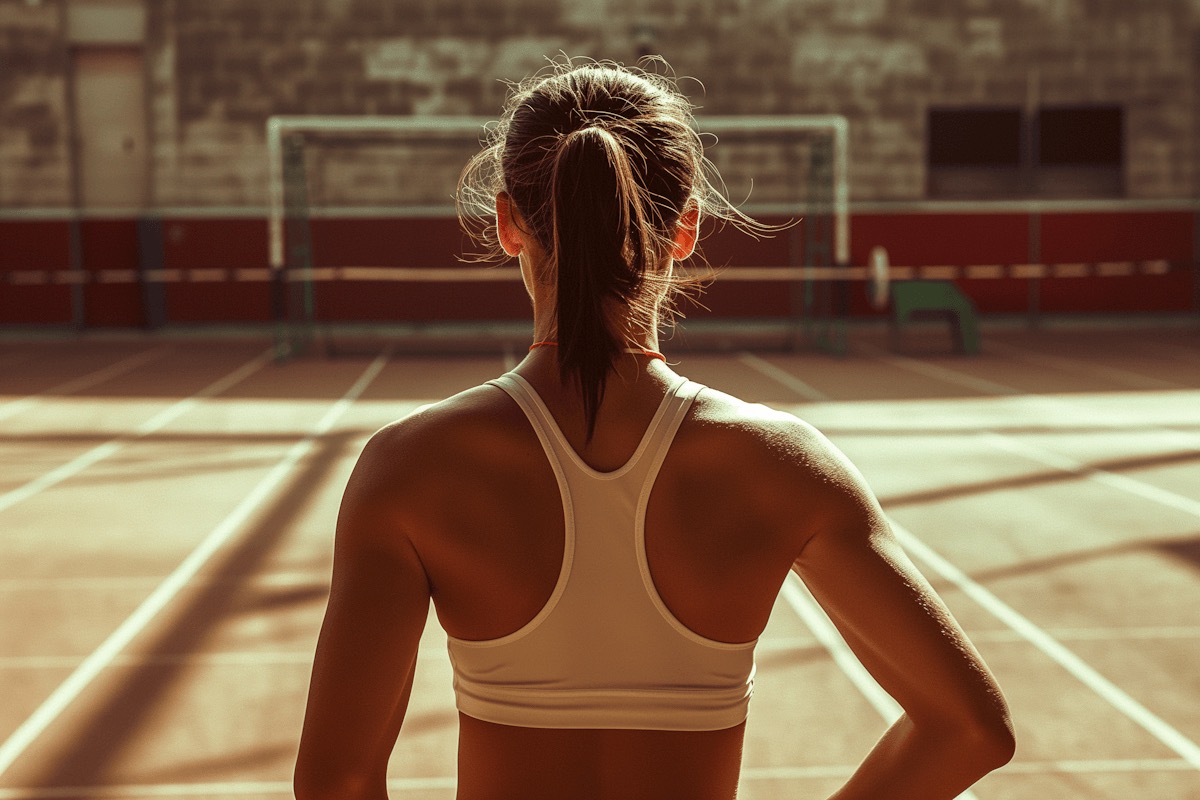 Athlète qui se prépare avant une séance sportive locale